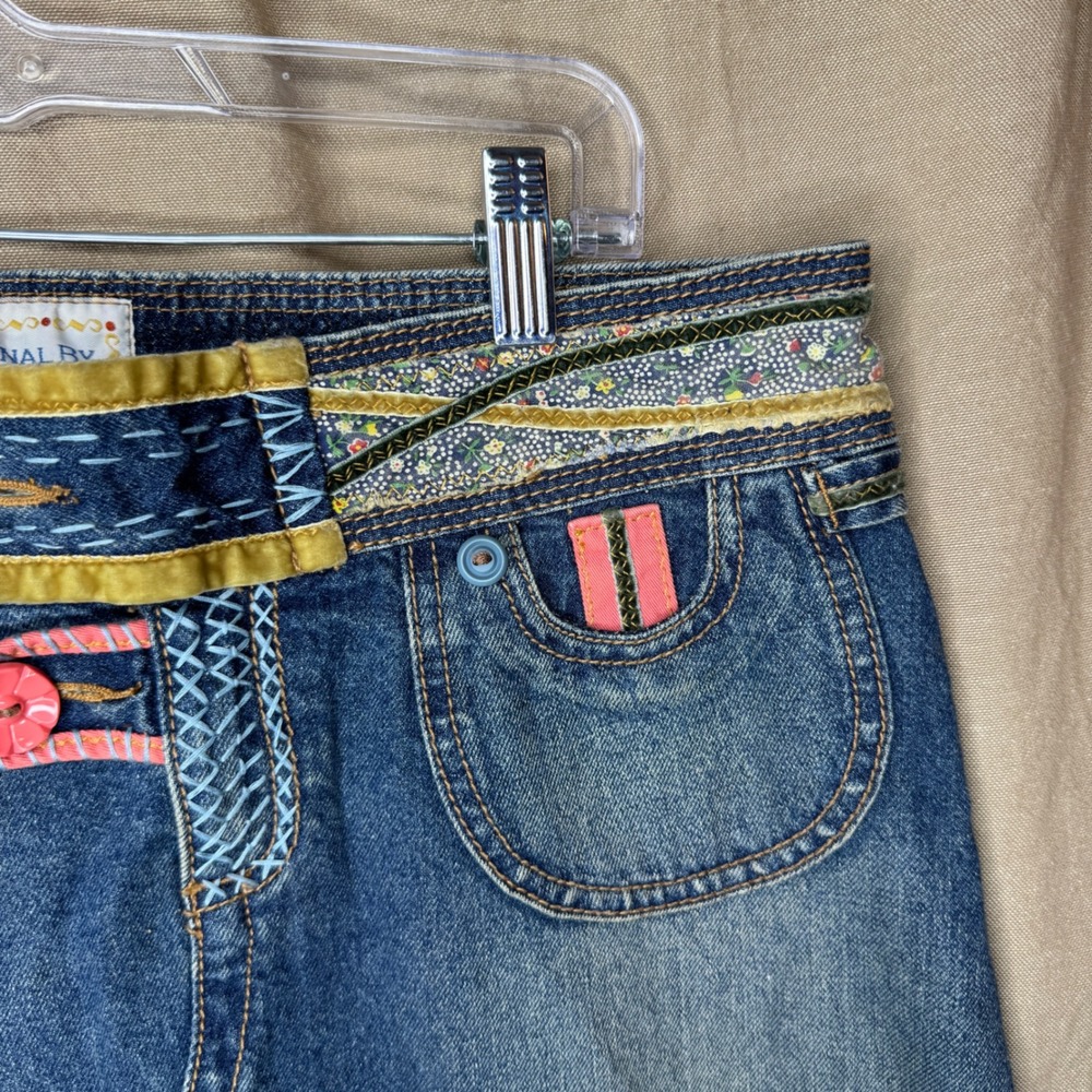 Carol Anderson for Cabi Boho Embroidered Denim Midi Whimsy Size 8 - Picture 4 of 6